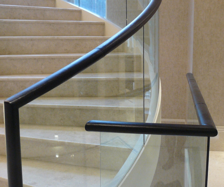 Leather Wrapped Handrails