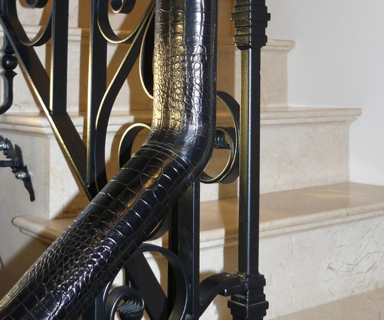 Leather Wrapped Handrails